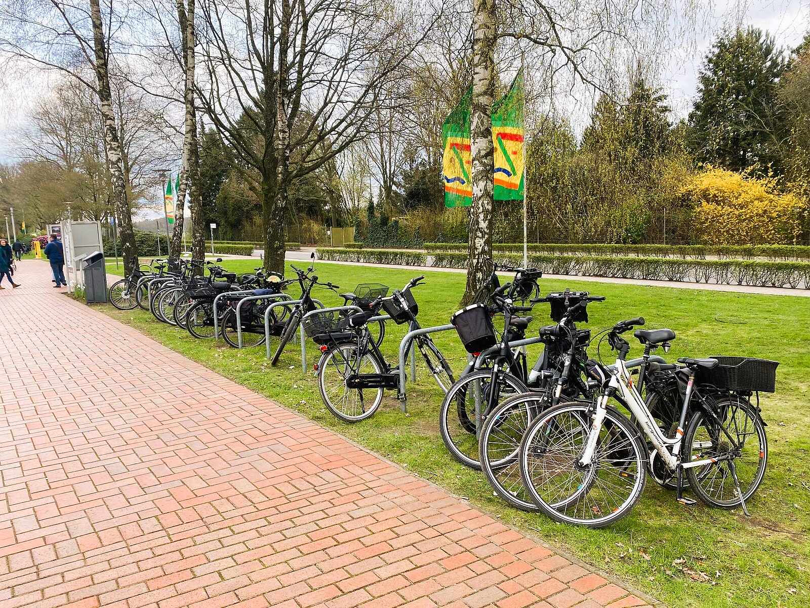 Fahrradständer vor dem Besucherzentrum
